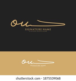 OU Initial letter handwriting and signature logo.