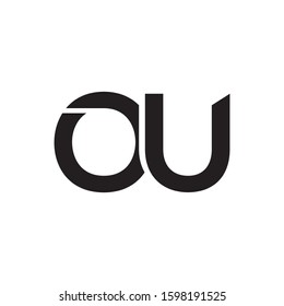 OU initial letter logo template vector icon design