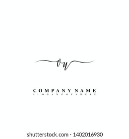 OU Initial luxury handwriting logo vector