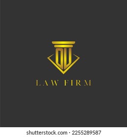 OU initial monogram logo for lawfirm with creative polygon design