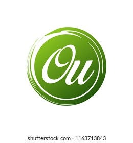 OU initial splash logo template vector