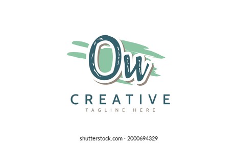 OU Initials, handwriting logo vector