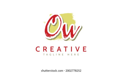 OU Initials, handwriting logo vector