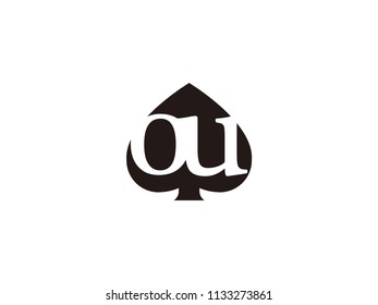 The ou initials logo inside the black shovel