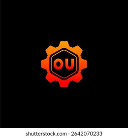 OU Initials Tech Logo Vector Art Icons and Graphics