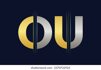 OU letter colorful logo in the circle. Vector Logo Illustration.