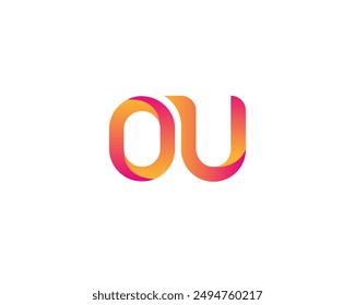 ou letter logo. ou logo design vector illustration