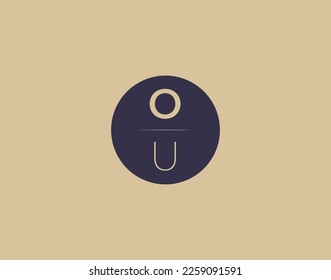 OU letter modern elegant logo design vector images