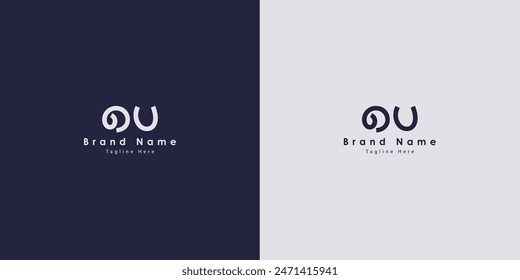 OU letters vector logo design