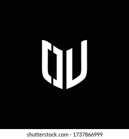 ou logo monogram with shield shape design template