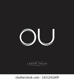 ou o u logo Initial Letter Split Lowercase Modern Style