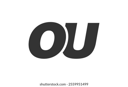 OU Techno Editable Font Logo For Corporate Branding. Bold, Futuristic Design With Unique Typographic Ideas. Minimal Custom Type And Dynamic Letter Variations For Promotion, Printing, And Book Titles