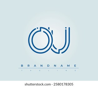 OU Technology Letter Logo Template. This tech letter logo is a graphic mark that uses letters to represent a technology company.