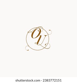 OU uniquely wedding logo symbol of your marriage and you can use it on your wedding stationary