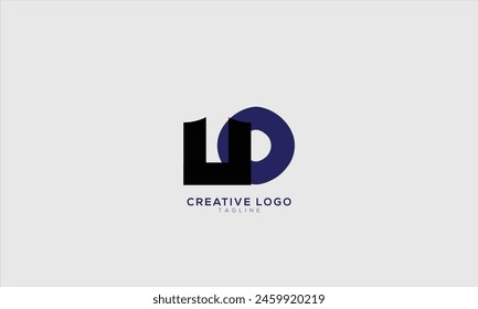 OU UO Abstract initial monogram letter alphabet logo design