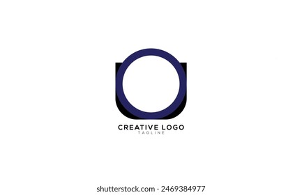 OU UO Abstract initial monogram letter alphabet logo design