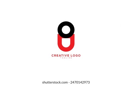 OU UO Abstract initial monogram letter alphabet logo design