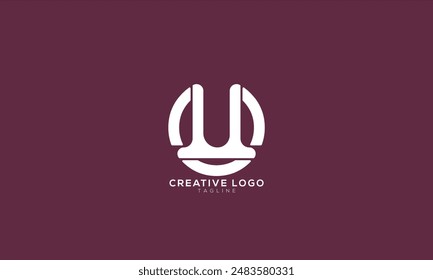 OU UO Abstract initial monogram letter alphabet logo design