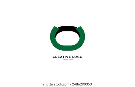 OU UO Abstract initial monogram letter alphabet logo design