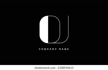  OU, UO Abstract Letters Logo Monogram