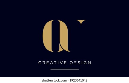 OU or UO Alphabet Letters Abstract Icon Logo Monogram