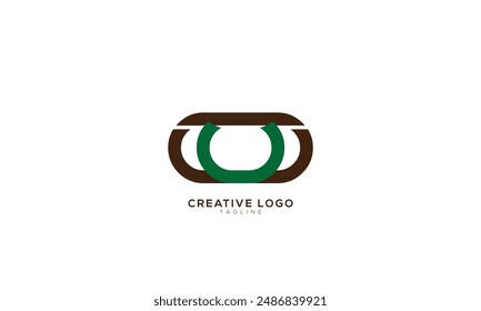 OU UO CUD Abstract initial monogram letter alphabet logo design