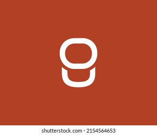 OU UO logo design vector template