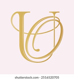 OU, UO, logotipo OU, Letra OU, monograma OU, vetor, logotipo, Iniciais de Monograma de Casamento, Logotipo de Casamento, Monograma de Casamento, Design de Logotipo