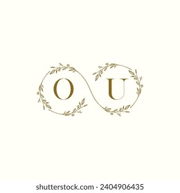 OU wedding infinity in elegant monogram with high quality professional design that will print well