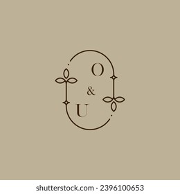 OU wedding initial logo in high quality professional design that will print well across any print media