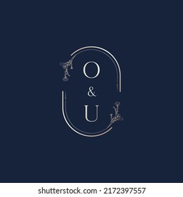 OU wedding initial logo letters in high quality professional design that will print well across any print media