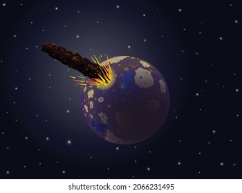 Ouamuamua hit planet Mercury vector