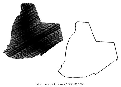 Ouargla Province (Provinces of Algeria, Peoples Democratic Republic of Algeria) map vector illustration, scribble sketch Warqla map