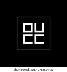 oucc / 0ucc initial logo monogram, and can be editable