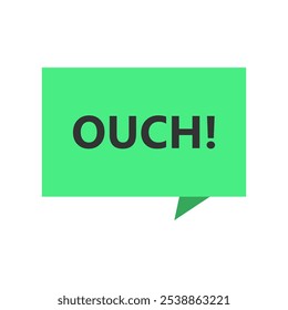 Bolha de Ouch ilustrada no fundo branco