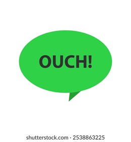 Burbuja de Ouch ilustrada sobre fondo blanco