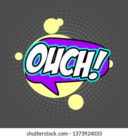 ouch text fun cartoon lettering typography 