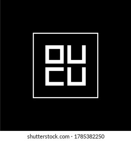 oucu / 0ucu initial logo monogram, and can be editable