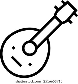 oud icon. Thin linear style design isolated on white background