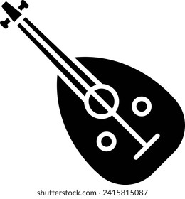 Oud solid and glyph vector illustration