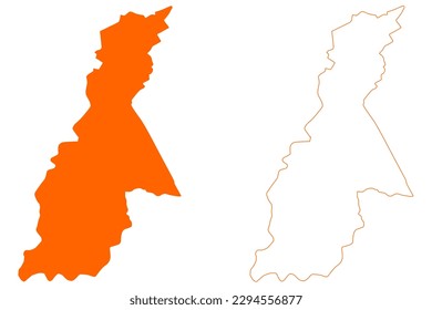 Ouder-Amstel municipality (Kingdom of the Netherlands, Holland, North Holland or Noord-Holland province) map vector illustration, scribble sketch Ouder Amstel map