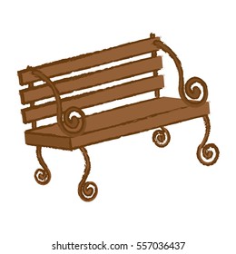 oudoors bench icon image vector illustration design 