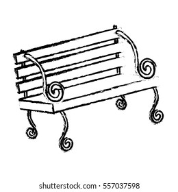 oudoors bench icon image vector illustration design 