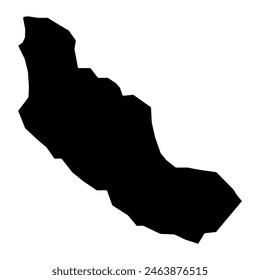 Mapa comunal de Ouegoa, división administrativa de Nueva Caledonia. Ilustración vectorial.