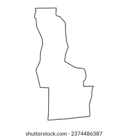 Oueme department map, administrative division of Benin.