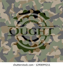 Ought camouflage emblem