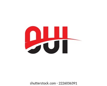 OUI Letter Initial Logo Design Vector Illustration