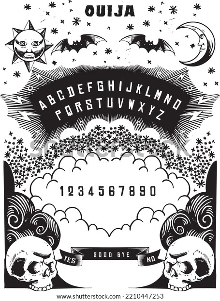 Ouija Board Horror Board Game Stock Vector (Royalty Free) 2210447253 ...