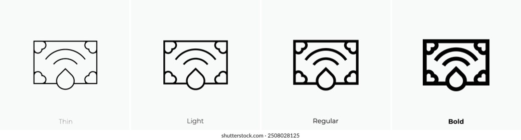 ouija board icon. Thin, Light Regular And Bold style design isolated on white background