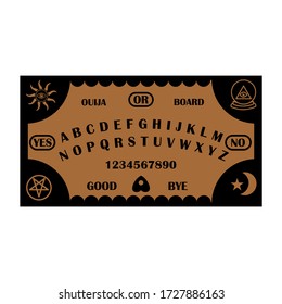 ouija board monoline badge design